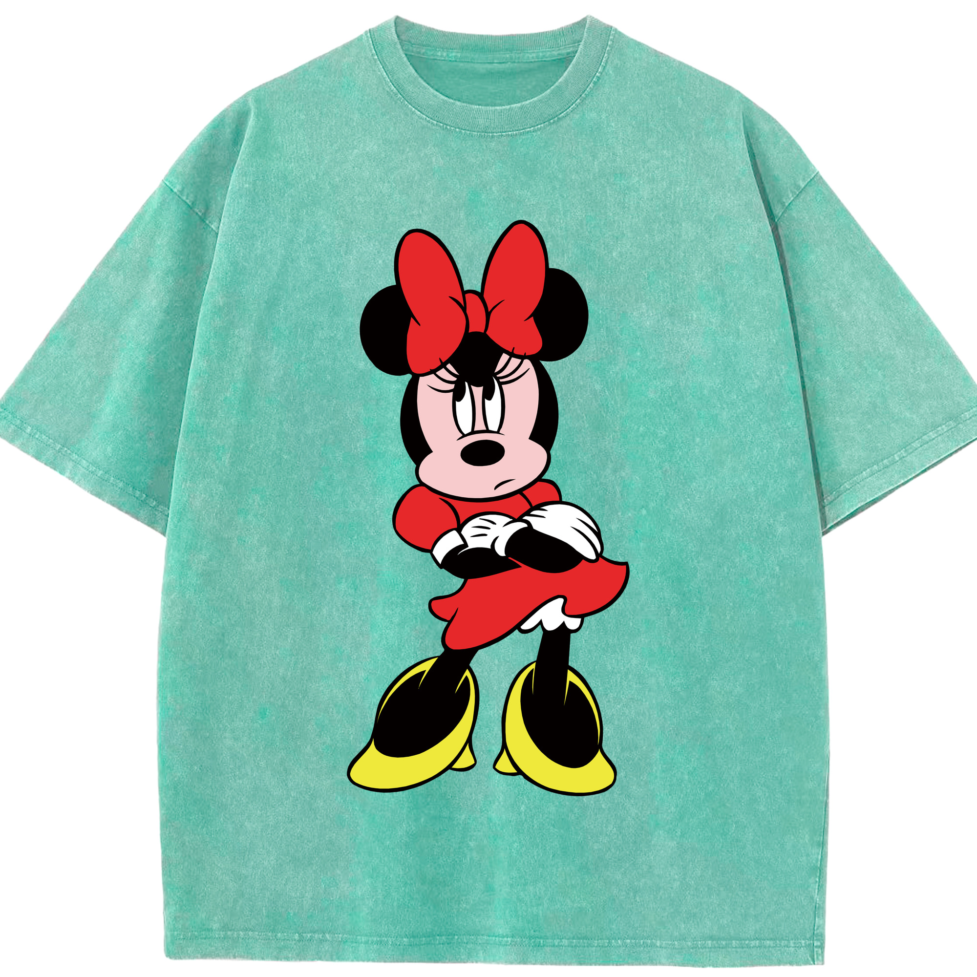 （画像用） ミッキーマウス Mickey Mouse 綿100% ヴィンテージ風 半袖Tシャツ（フロントプリント）